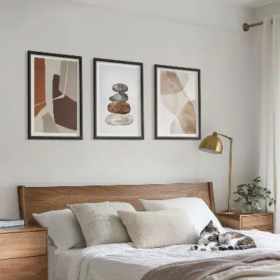Modern abstrakt målning tavelset med ramar