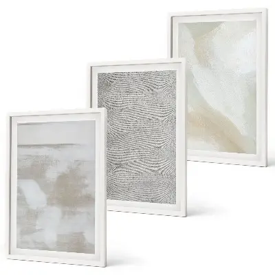 Abstrakt modern design set om 3 tavlor