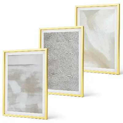 Abstrakt modern design set om 3 tavlor