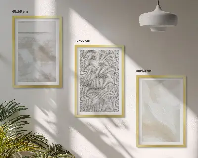 Abstrakt modern design set om 3 tavlor