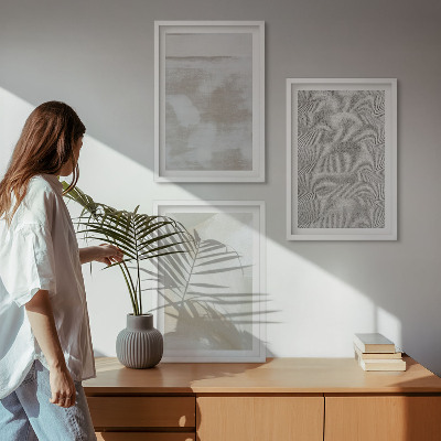 Set om 3 tavlor Abstrakt modern design