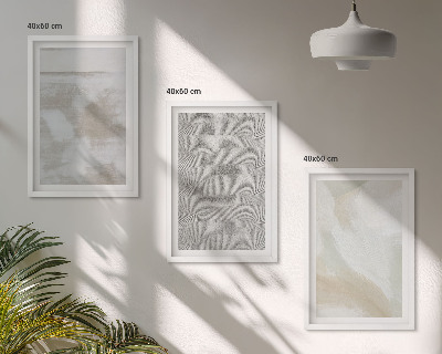 Set om 3 tavlor Abstrakt modern design