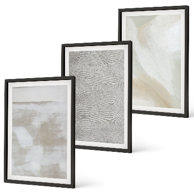 Set om 3 tavlor Abstrakt modern design