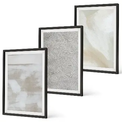 Abstrakt modern design set om 3 tavlor
