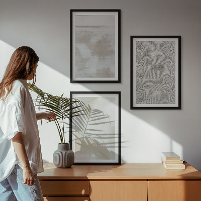 Set om 3 tavlor Abstrakt modern design