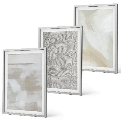 Abstrakt modern design set om 3 tavlor