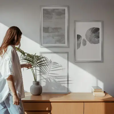 Abstrakta moderna strukturer tavelset för väggen ovanför soffan