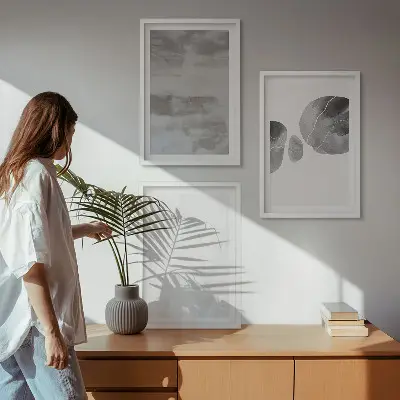 Abstrakta moderna strukturer tavelset för väggen ovanför soffan