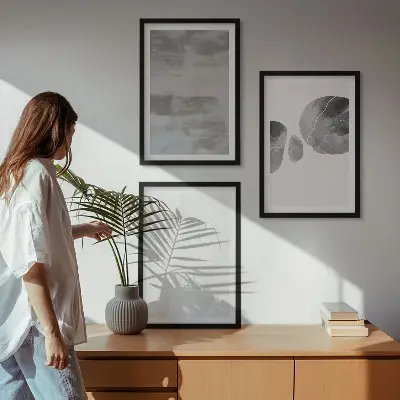 Abstrakta moderna strukturer tavelset för väggen ovanför soffan