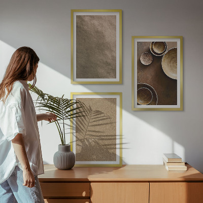 Tavelpaket med ramar Minimalistiska stenstrukturer