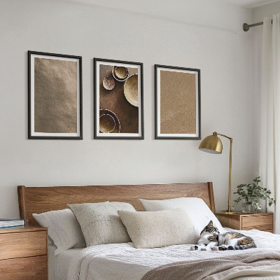 Tavelpaket med ramar Minimalistiska stenstrukturer