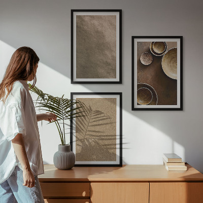 Tavelpaket med ramar Minimalistiska stenstrukturer