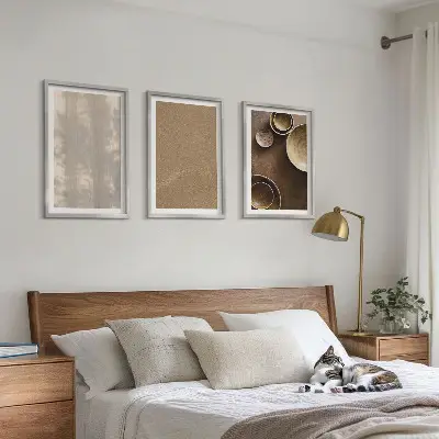 Minimalistiska texturstrukturer set med 3 tavlor
