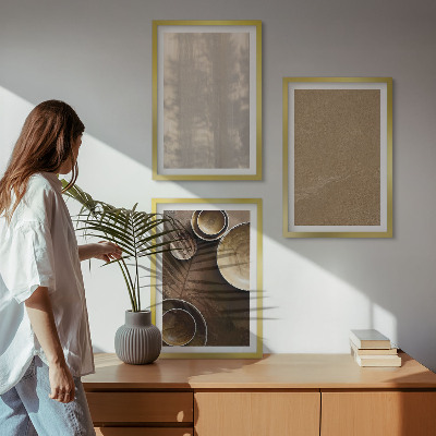Set om 3 tavlor Minimalistiska texturstrukturer