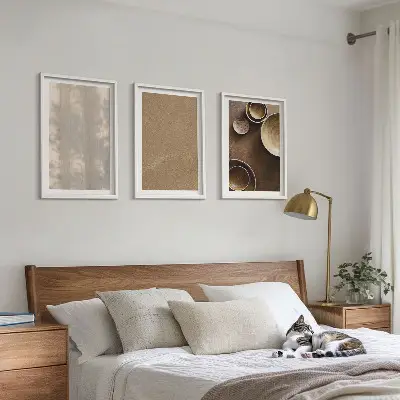 Minimalistiska texturstrukturer set med 3 tavlor