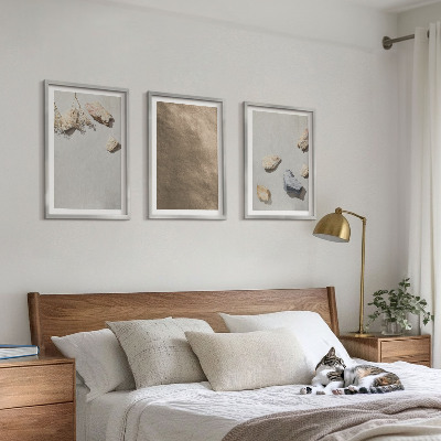 Tavelpaket med ramar Stenar strand naturliga strukturer