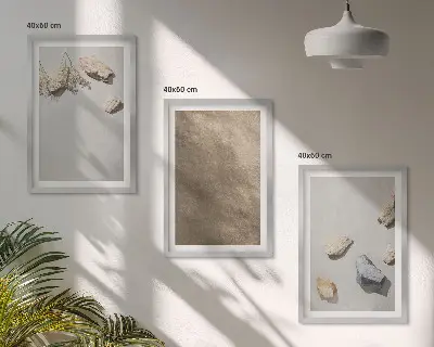 Tavelset med ramar naturliga stenstrukturer på stranden