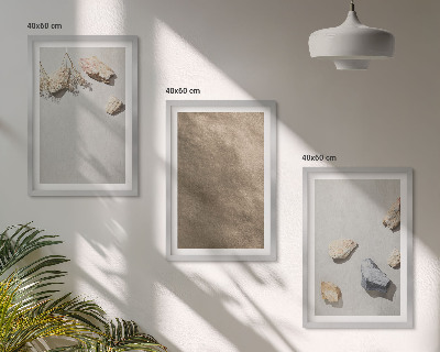 Tavelpaket med ramar Stenar strand naturliga strukturer