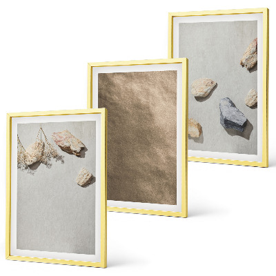 Tavelpaket med ramar Stenar strand naturliga strukturer