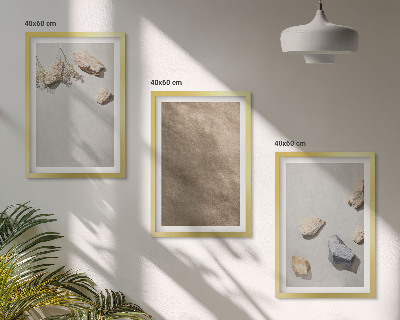 Tavelpaket med ramar Stenar strand naturliga strukturer