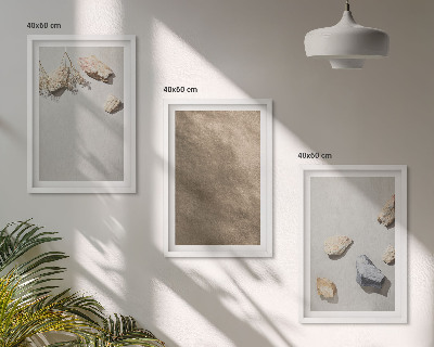 Tavelpaket med ramar Stenar strand naturliga strukturer
