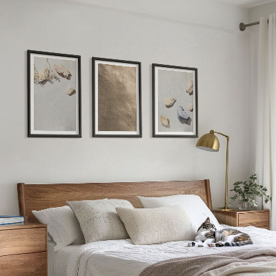 Tavelpaket med ramar Stenar strand naturliga strukturer