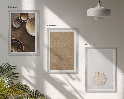 Set om 3 tavlor Minimalistiska texturer och färger