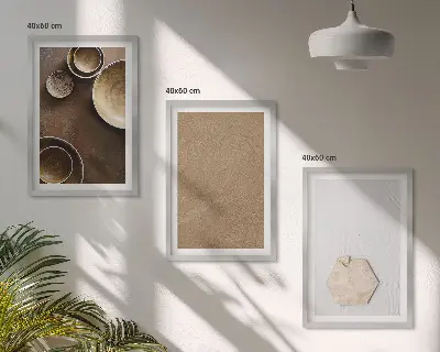 Minimalistiska texturer och färger set om 3 tavlor