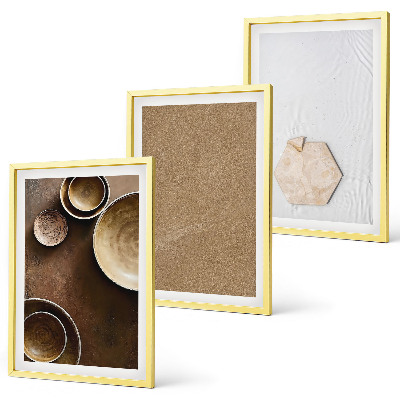 Set om 3 tavlor Minimalistiska texturer och färger