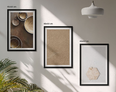 Set om 3 tavlor Minimalistiska texturer och färger