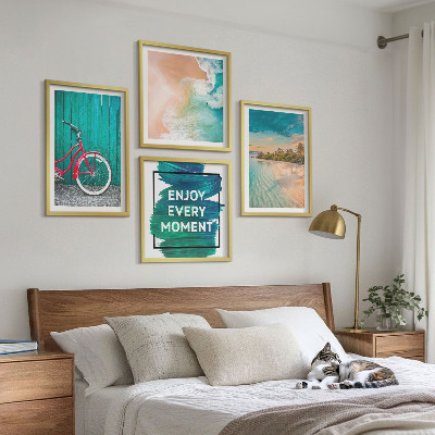 Tavelvägg ovanför soffa Inspiration för havsbåtscykel