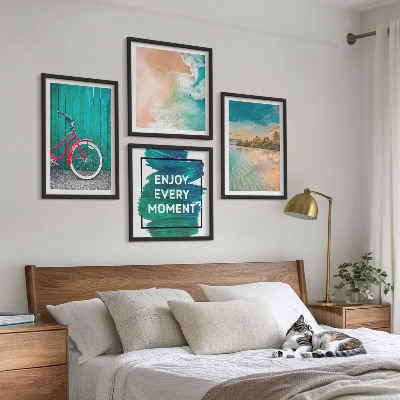 Tavelvägg ovanför soffa Inspiration för havsbåtscykel