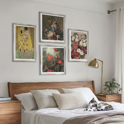 Tavelvägg med 4 tavlor Blommorna i trädet målning Klimt
