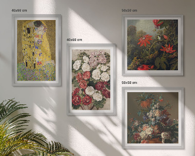 Tavelvägg med 4 tavlor Blommorna i trädet målning Klimt