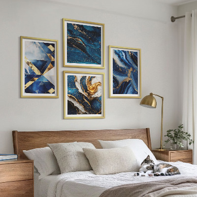 Tavelvägg med 4 tavlor Abstrakta eleganta mönster