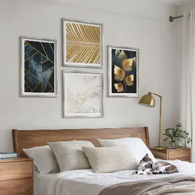 Moderna växtmönster set om 4 tavlor