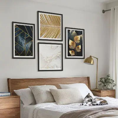 Moderna växtmönster set om 4 tavlor