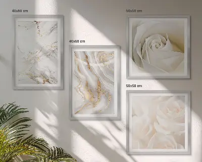 Eleganta marmormönster set om 4 tavlor