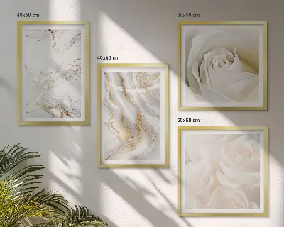 Eleganta marmormönster set om 4 tavlor