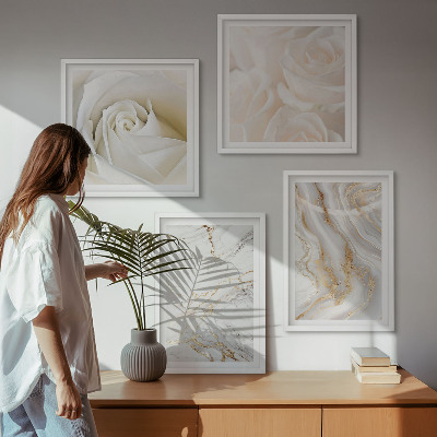 Set om 4 tavlor Eleganta marmormönster