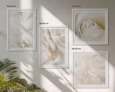 Eleganta marmormönster set om 4 tavlor