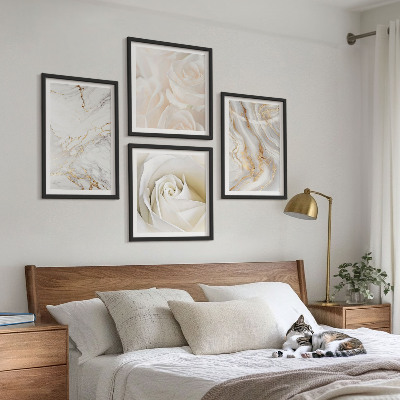 Set om 4 tavlor Eleganta marmormönster