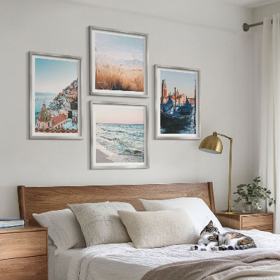 Set om 4 tavlor Utsikt över Venedig vid havet