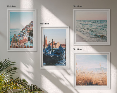 Set om 4 tavlor Utsikt över Venedig vid havet