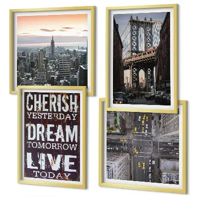 Citat om New Yorks landskap set om 4 tavlor