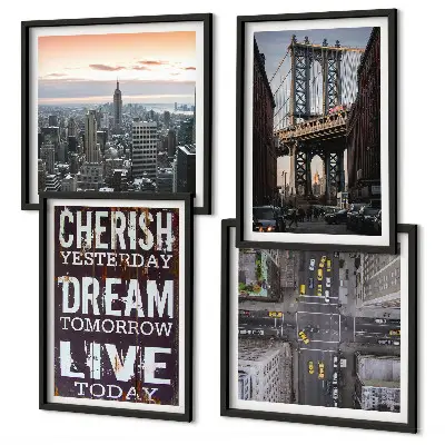 Citat om New Yorks landskap set om 4 tavlor