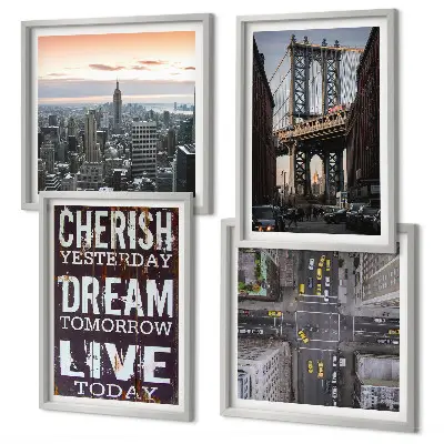 Citat om New Yorks landskap set om 4 tavlor