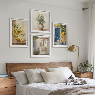 Tavelvägg med 4 tavlor Citronstadens arkitektur
