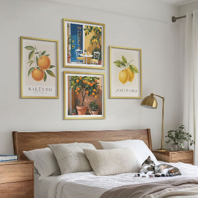 Set om 4 tavlor Amalfi citroner och apelsiner