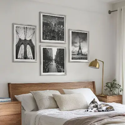 Monokromatiska brotorn set om 4 tavlor